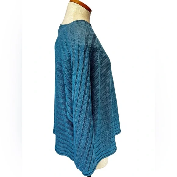 Eskandar Linen Sideways Knitted Boatneck Sweater Women O/S